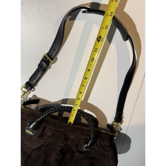 Banana Republic Brown Suede Leather Hobo Bag Shoulder Satchel Boho Heavy $260 - Picture 9 of 11